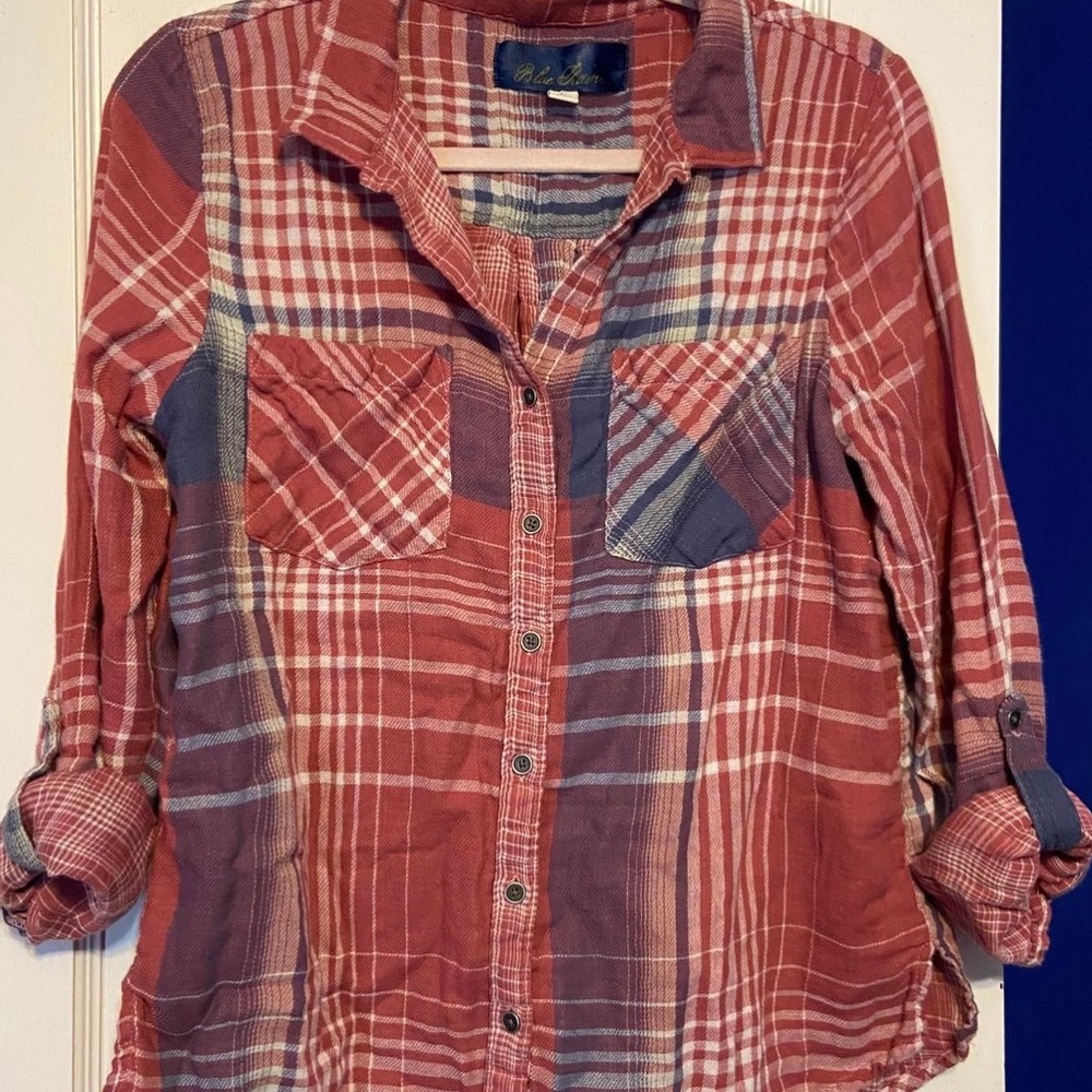 Francesca’s Flannel Button Down Shirt